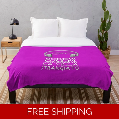 Le Studio Throw Hot Pink Blanket La Villa White